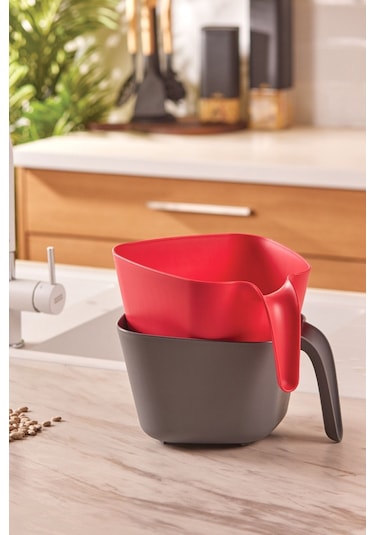 Karaca Nell Gray Red 2li Süzgeç