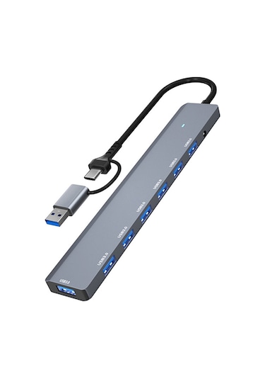 7in1 Type-c/usb To Usb Çoklayıcı 7 Port Usb3.0 Hub Power Güç Dest