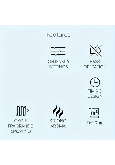 Motion003 Beyaz Yeni Akıllı Aromaterapi Cihazı Su Gerektirmeyen Sirkülasyonlu Uçucu Yağlı Difüzör Ev Tipi Nemlendirici Sessiz Zaman Ayarlı Usb