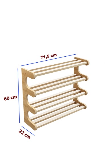 Selvi- Safir Meşe -4 Raflı Ahşap Ayakkabılık -çok Amaçlı Dekoratif Raf, Organizer Beyaz - Safirmeşe Selvi- Safir Meşe -4 Raflı Ahşap Ayakkabılık -çok Amaçlı Dekoratif Raf, Organizer Beyaz - Safirmeşe