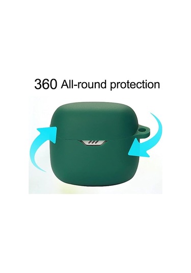 Jbl Tune Flex Uyumlu Silikon Kancalı Kılıf Ürün Kulaklık Değil Haki