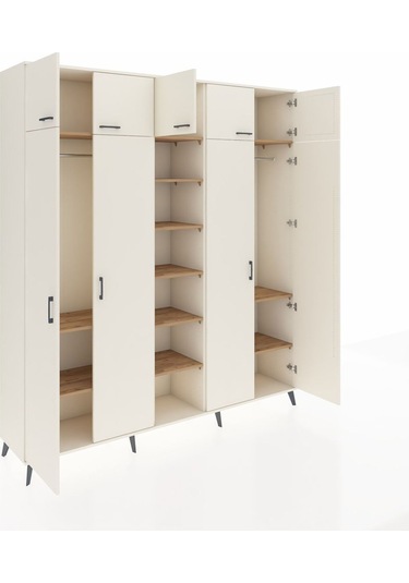 Hyperion Dolap 12 Raflı 9 Kapaklı 2 Askılı 220x44x243 Aytaşı-aytaşı/çam Aytası/atlas Çam