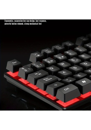 Techbloom Tf200 Black Rgb Oyun Klavye Ve Fare Kombosu Usb Kablolu Yüzer Tasarım Ofis Ve Oyun İçin Diğer