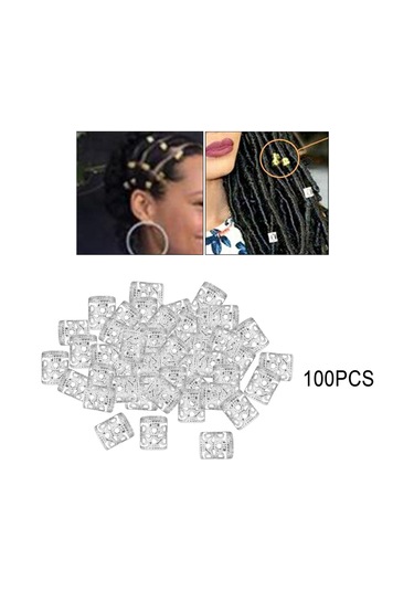 Suntek Örgü Saç Için 100 Adet Kirli Uzatma Tokaları Takı Gümüş