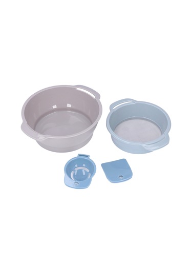 Konesam Mutfak Fırın Aleti: 4 Parça Pp Malzeme Toz Eleği, Derin Tabaklı, Taşınabilir Ve Yığılabilir Tasarım Diğer