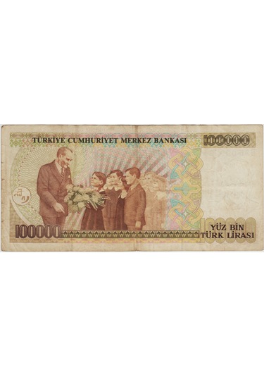 7. Emisyon 1. Tertip 100.000 Lira B35 Çok Temiz -