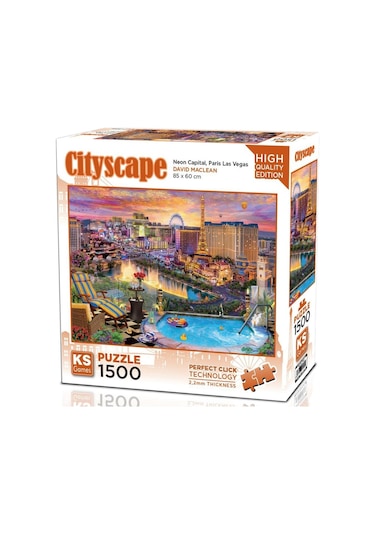 Neon Capital, Paris Las Vegas Puzzle 1500 Parça 22038