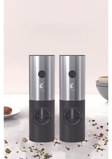 Olinda 2'li Pilli Baharat Öğütücü Siyah Standsız