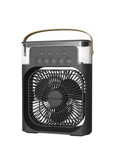 Taşınabilir Fan Nemlendirici Led Gece Lambası 3'ü 1 Arada Klima Büyük Yeşil