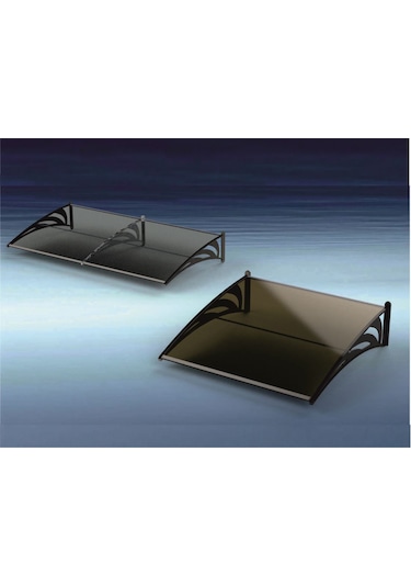 Kapı Üstü Sundurma 100x240 Cm Ant. Gri Ayak 3mm Solid Gri Levha