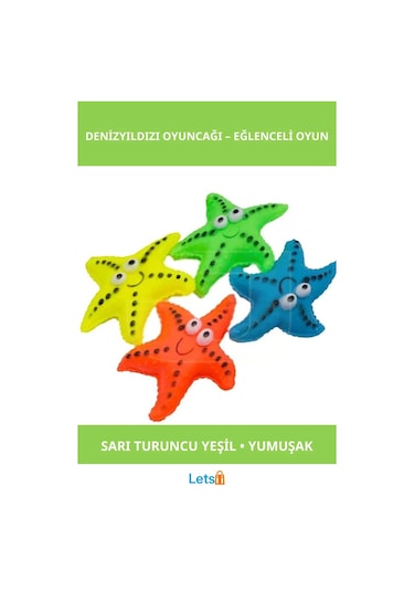 Sevimli Denizyıldızı Figürlü Renkli Çiğneme Oyuncağı