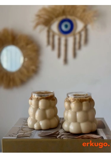 2 Adet Borosilikat Sunum Bardağı, Kahve Bardağı, Isı Dayanıklı Bardak - Uzum-1709