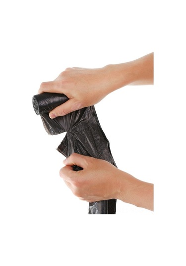 Pazly 100 Adet Dayanıklı 45x50cm Çevre Dostu Siyah Poşet - 5 Rulo Paketi - Pratik Atık Poşeti Siyah