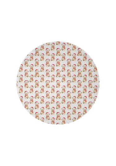 Noel Desenli 47 İnç Yuvarlak Flanel Battaniye, Yetişkin Ve Çocuk İçin, Yumuşak, Rahat Ve Hafif Noel Bayramlık Ayı