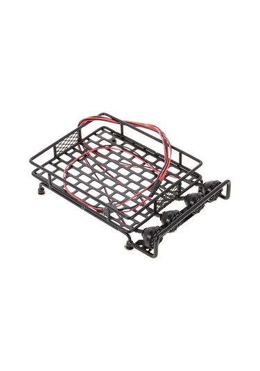 Yifomall Rc Tır İçi Taşıma Rafı 4 Led Işıklı Metal, Scx10/trx-4/d90/cc01 1:10 Off-road Araçları İçin