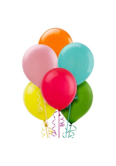 Balon Karışık - 10 Adet Çok Renkli