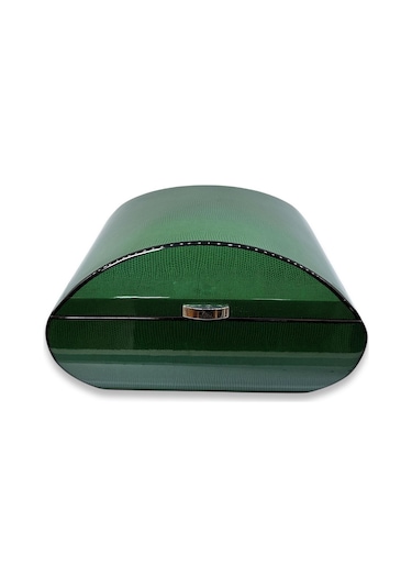 Lubinski İtaly Oval Humidor Puro Kutusu Lizard Yeşil 60's