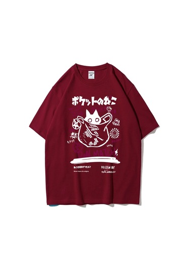 Teekossc 2024 Yaz Kedi Baskılı Harajuku Kawaii Erkek Kadın T-shirt Y2k Streetweargümüş Gümüş