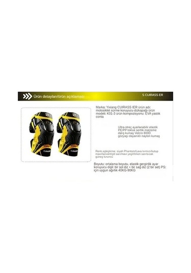 My Topped 2 Adet Turuncu Motosiklet Dizlik, Güvenli Şık Cuirassier, Motosikletçi İçin Turuncu