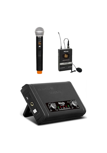 König K-302ey Kablosuz Mikrofon El + Yaka Uhf Çift Kanal - 8697314964129