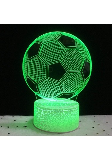 Szypzstore 3d Futbol Şekilli Masa Işıkları, Renkler Uzaktan Kumandalı Gece 3d Lamba 1pc Kontrol Işığı 16 Led Işık Dış Mekan Led Noel Ağaçları 6nyv79 Renkli