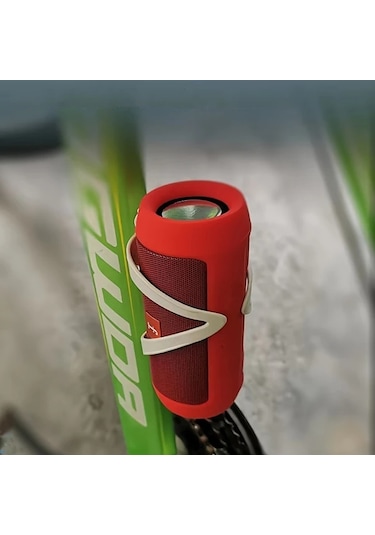 Primepickings Red Portable Kablosuz Hoparlör T-flash Usb Bellek Çalarlı Bass Ses Yüksek Volüm Uzun Ömür