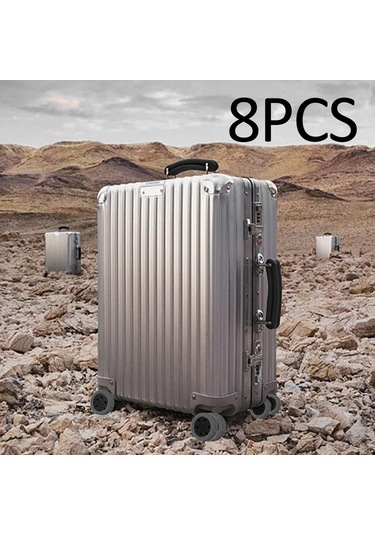 Suntek 8x Silikon Bagaj Tekerleği Çoğu Bavul Için Koruyucu Açık Gri