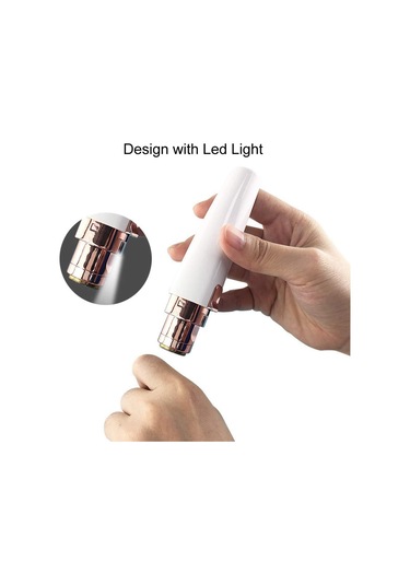 Sones 2'si 1 Arada Elektrikli Kaş Düzeltici Bayan Tıraş Makinesi Kaş Şekillendirici, Model: Usb Şarjlı Beyaz