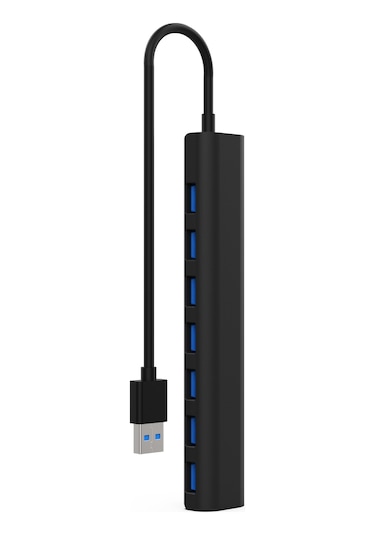 Reedark Siyah 7 Port Usb 3.0/2.0 Hub - 5gbps Hızlı Veri Transferi - Çoklu Cihaz Desteği