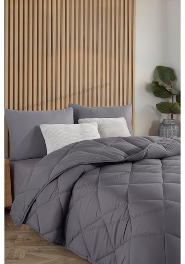 Formeya Antrasit Gri Soft Kışlık Yorgan Tek Kişilik 155X215