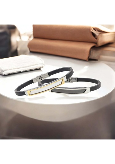 Fm İsim Yazılabilir Kişiselleştirilebilir Çelik Bileklik 3183scb028 Sarı