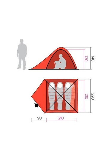Hannah Tycoon 4 Comfort Çadır Spring Green-Cloudy Gray Yeşil