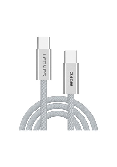 Lenyes Lc550 Type-c To Type-c Hızlı Şarj Özellikli Data Ve Şarj Kablosu 240w 1m Beyaz Beyaz