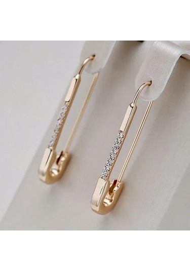 Flybuy Zarif Xuping Uzunluk, Markalı Küpeler: Kilidi, Kaplama, Gr Gold Fransız Cm Altın Ağırlık 3.3 3 Uy Gold