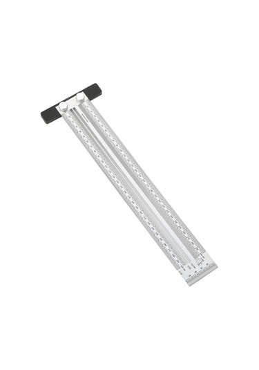 Honmex Stahl Çizim Cetveli, T-tipi Ahşapçı Aleti, 300mm Ölçü Ve Çizim Fonksiyonu