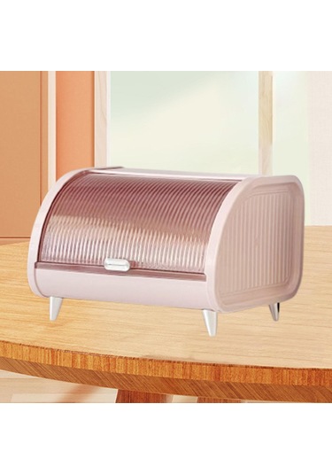 Homyl Kozmetik Saklama Kutusu Mutfak Kabı Fırın Kahve Pembe