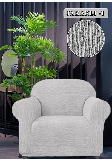 Koltuk Örtüsü Koltuk Kılıfı Streç Lastikli Esnek Krem