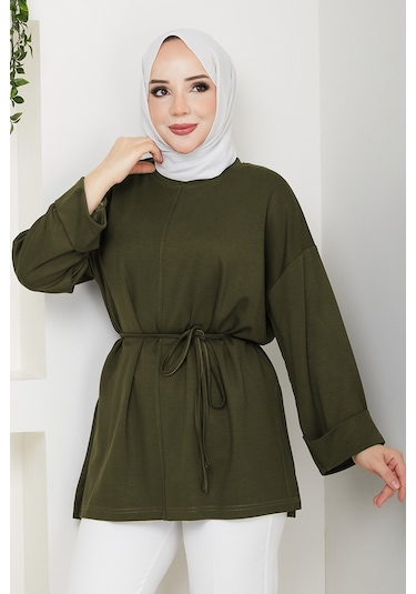 Günsel İpli Oysho Tunik 1646 - Haki Haki