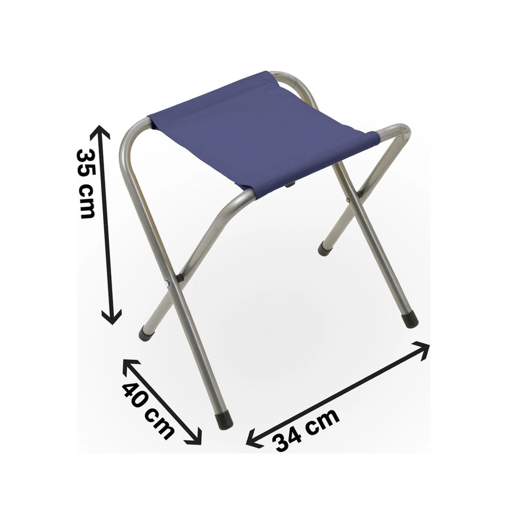 Exent 4 Adet Lacivert Tabure Katlanır Balıkçı Taburesi, Kamp Taburesi, Piknik Taburesi, Kamp Sandalyesi Black