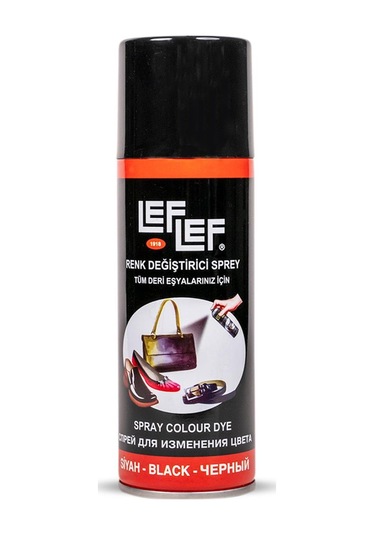Bağcık + Nuri Leflef Siyah Deri Ayakkabı Renk Değiştirici Sprey Bakım Boyası 200 Ml Set Siyah