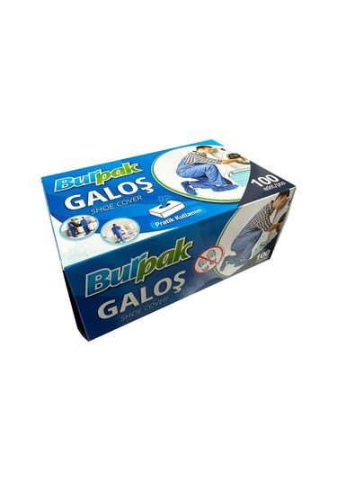 Bıurpak Pratik Kutulu Kalın Galoş Mavi 10 x 100'lü