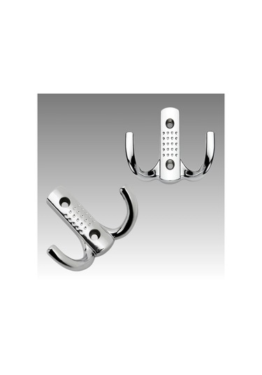 Noktalı Metal Askı Şık Portmanto Askılık Dolap Mobilya Askısı Vidalar Dahil 10 Adet Krom