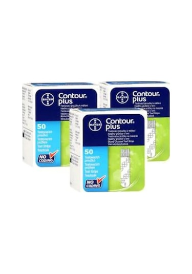 Contour Plus Kan Şekeri Ölçüm Stribi 3 Kutu 150 Adet