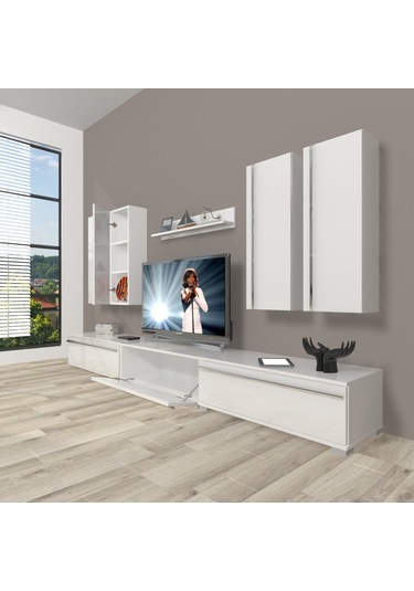Decoraktiv Eko 8d Mdf Tv Ünitesi Tv Sehpası Beyaz