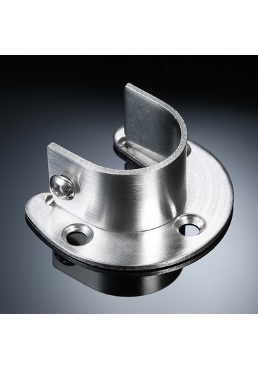 Qingmipy 32mm Çelik Gömlek Asma Kolu Tabanı, Banyo Havlu/perde Çubuğu Bağlantı Tabanı, 2 Adet, Kalın Çelik, Dolap İçin Açık Flanş Tabanı