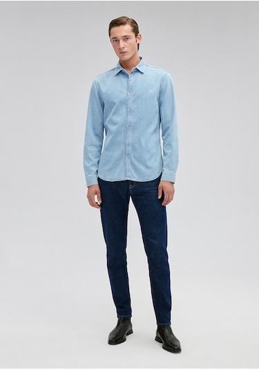 Mavi - Roy Açık Mavi Lux Black Nights Jean Gömlek 0210496-83856 Mavi