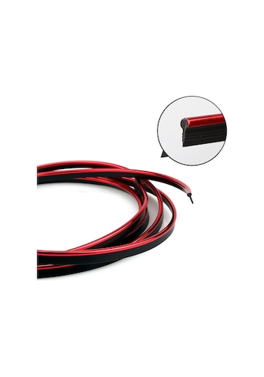Torpido Fitil Kırmızı Yeni Nesil Trim Fitil Araç İçi İp Şerit 5 M