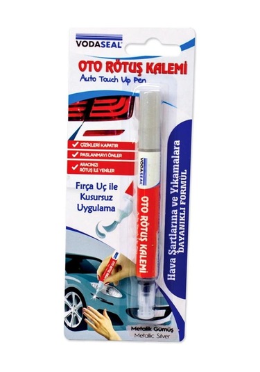 Vodaseal Araç Oto Rötuş Çizik Kalemi Metalik Gümüş Boya Kalemi