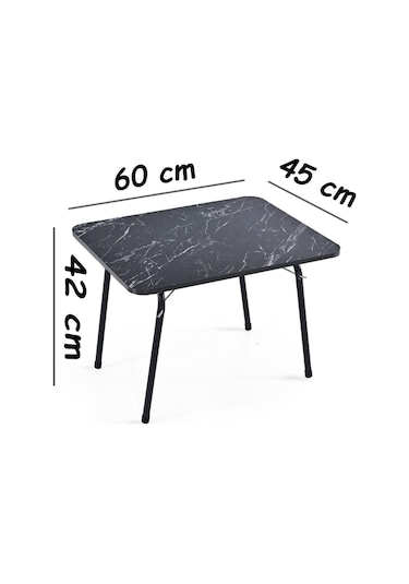 Exent 45x60 Cm Kamp Sehpası + 3 Adet Yeşil Tabure Piknik, Bahçe Balkon Sehpası Katlanır Sehpa-me-3y Çok Renkli