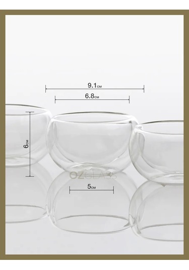 Ozglass Bambu Kapaklı Demleme Çaydanlık, Stand Ve 4 Kupa 219530062 Beyaz